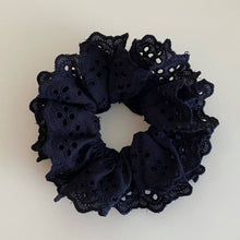 BIG LACE HOLLOW HAIR TIE SCRUNCHIES - Black