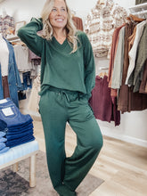Emerald Ease Wide Leg Sweat Pants