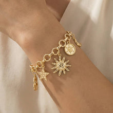 Moon Star Sun Charms Chain Bracelet