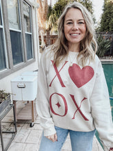 XOXO Sweatshirt - Sand/Brick Red