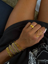 Watch Band Bracelet - Gold with Diamonds