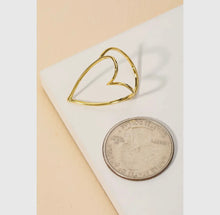 Heart Cut Out Ring - Gold