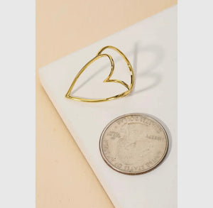 Heart Cut Out Ring - Gold