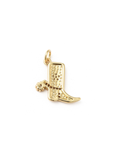 Gold Cowgirl Boot Charm Bar