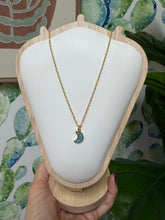 Crescent Moon Necklace - Turquoise