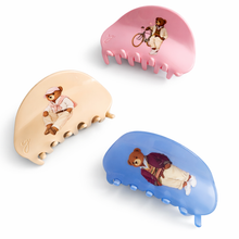 Preppy Bear Hair Claw – Blue