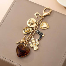 Western Cross Hat Boot Heart Bag Charm