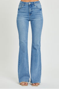 FINAL SALE Zoe High Rise Raw Cut Hem Bootcut Jeans - Medium