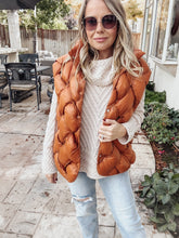 Wanderlust Quilted Button-Up Puffer Vest - Camel