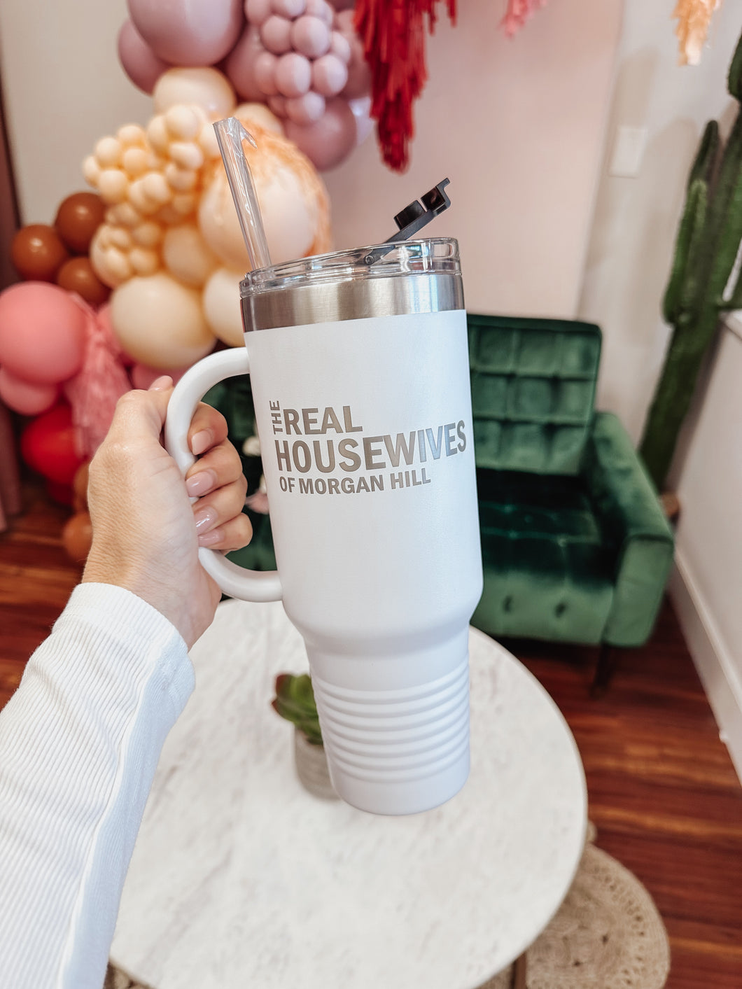 Real Housewives of Morgan Hill Large Handle Travel Cup