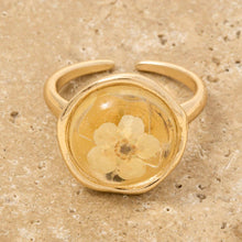 Pressed Flower Open Ring
