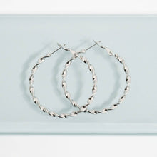 18K Gold PVD Stainless Steel Twist Hoop Earrings - Gold / 30mm
