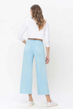 Henlee High Rise Crop Wide Leg Jean - Pastel Turquoise