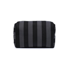 Essential Stripe Cosmetic & Travel Organizer Pouch: Red Pink