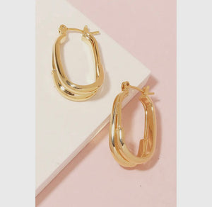 Pincatch Double Hoop Earrings - Gold