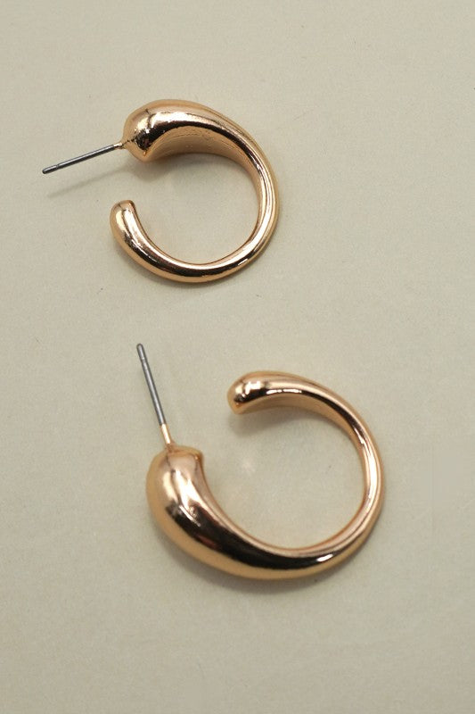 Teardrop Huggie Hoop Earrings