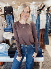 Stassia Long Sleeve Top - Coffee Bean