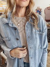 Camden Ultra Soft Denim Look Shacket - Light Denim