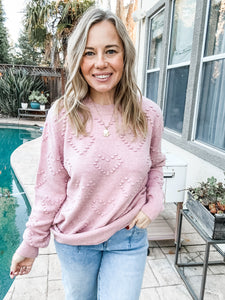 Love is in the Details Sweater - Blush