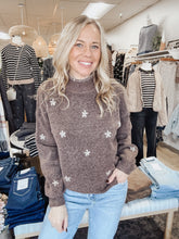 Fernwood Embroidered Knit Floral Wool Blend Sweater