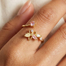 Floral Open Twist Ring - Silver