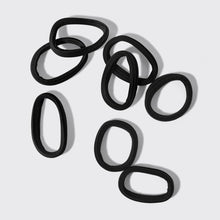 Recycled Seamless Hair Elastics 8pc Set- Black