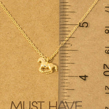 Gold Dipped Mini Horse Pendant Necklace