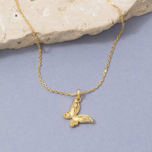 14K Gold Dipped Cz Butterfly Pendant Necklace: GD