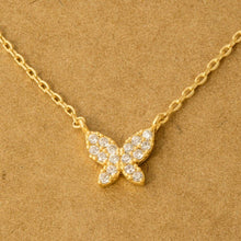 Mini Butterfly Charm Necklace - Gold
