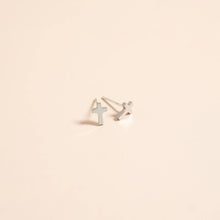 18K Gold PVD Stainless Steel Cross Stud Earrings: Gold