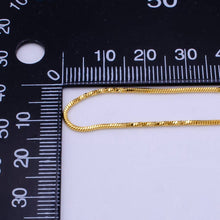 24K Gold Filled 1.2mm Triple Twist Snake Chain 18in Necklace
