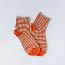 Picnic Mid Crew Socks: Oatmeal Brown