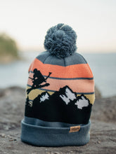 Ski Club Beanie Winter Knit Hat with Pom Pom for Skiing and Snow Sports