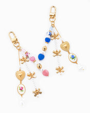 Romantic Ceramic and Bow Charm Bag Charm - Pink