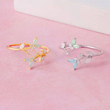 Gold Dipped Cz Butterfly Twist Open Ring: Silver