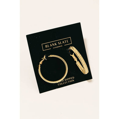 Gold Dipped 4Cm Hoop Earrings - Gold