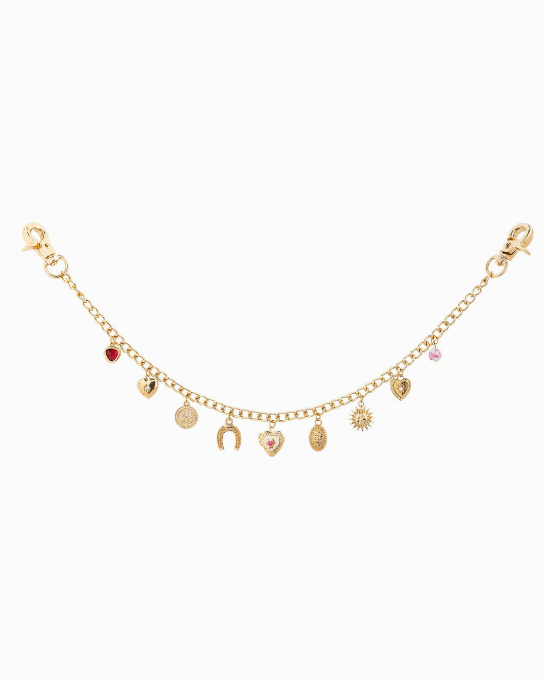 Western Ceramic Heart Bag Chain