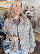 Muted Leopard Denim Jacket