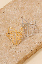 Wire Monstera Leaf Dainty Band Ring: Silver
