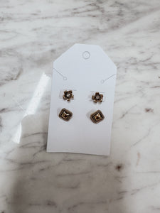 Western 2 Pair Earring Stud Pack