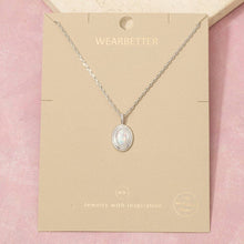 Gold Dipped Vintage Oval Opal Pendant Necklace - Gold