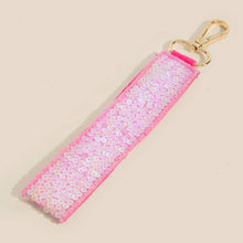 Pickleball Baller Beaded Keychain