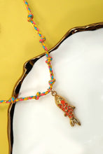 Cotton Rope Chain with Fish Charm Necklace