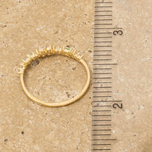 Cz Flower Studded Delicate Ring - Gold