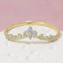 Gold Dipped Cz Tiara Crown Ring - Gold