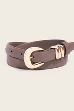Thin Genuine Leather Belt - Black