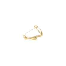 Gold White Cheer Megaphone Charm Bar
