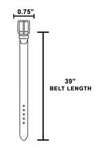 Long Oval Buckle Leather Belt - Silver/Black