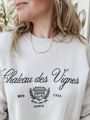 Destination Paris Embroidered Crew Neck