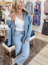 Camden Ultra Soft Denim Look Shacket - Medium Denim